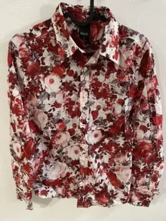 [未使用]花柄　長袖ドレスシャツ　S~Mサイズのサムネイル