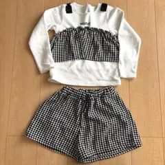 子ども服　セットアップ　千鳥柄　130 女の子　大人かわいい