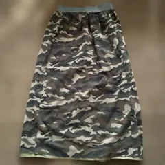 迷彩柄ロングスカート ベージュ