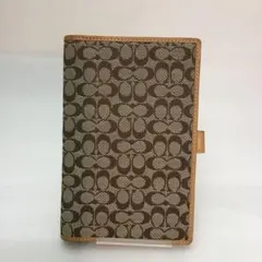 ‼️最終値下げ‼️‼️コーチCOACH‼️ シグネチャー レザー手帳カバー　キャンバス