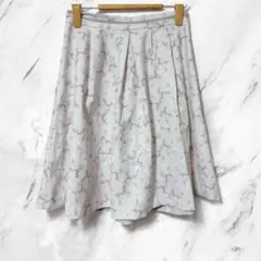 couturebrooch クチュールブローチ 花柄 ひざ丈 スカート 裏地あり