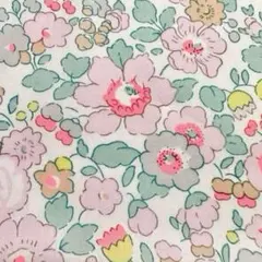 452 リバティ カットクロス 25×20cm ベッツィ ネオンピンクグリーン