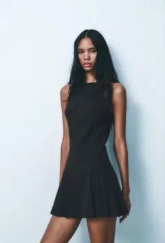 ZARA フリル付きスエード風ショートワンピース - メルカリ