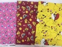 最終値下げポケモン生地　アメリカ輸入生地約110-111cm×50cm3枚セット