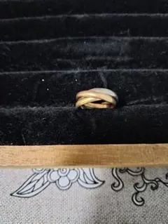 750(k18) スリーカラー 3連リング #6