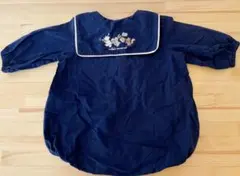 ネイビー セーラー襟 ロンパー 80 cottoli コトリ