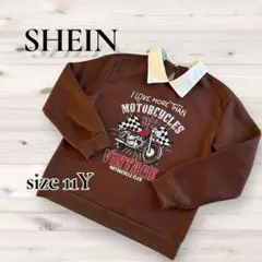 SHEIN バイカーデザイン トレーナー 11Y 裏起毛
