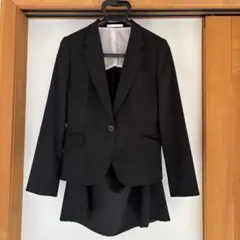 LES MUESリクルートスーツ 黒ストライプシングルボタン ストライプ