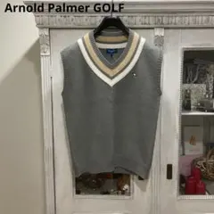 Arnold Palmer アーノルドパーマーゴルフ ベスト L グレー ニット