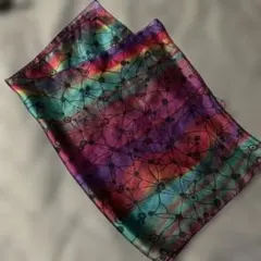 幾何学模様 マルチカラーストール 約170cm