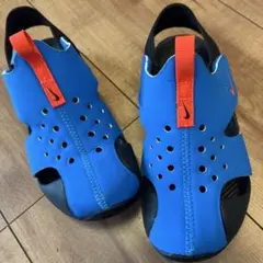 NIKE ナイキ キッズ サンダル シューズ 靴 水陸両用 ブルー 18cm