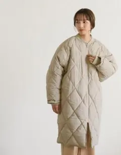 SELECT MOCA キルティングボリュームロングダウンコート