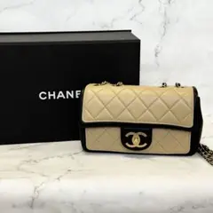 CHANEL バイカラー ミニマトラッセ ゴールド金具