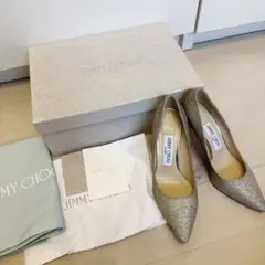 【美品】JIMMY CHOO グリッターパンプス　romy85
