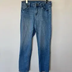 【美脚】オールドネイビー パワースリムストレート デニム L 10 ミッドライズのサムネイル