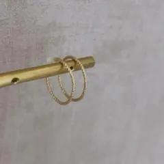 【オーダーのお品】痛くない　ピアスに見えるフープイヤリング　20mm