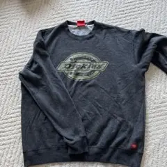 Dickies ダークグレー クルーネック トレーナー XL