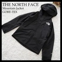 【美品】ザノースフェイス　マウンテンジャケット　ロゴ刺繡　ブラック　Mサイズ