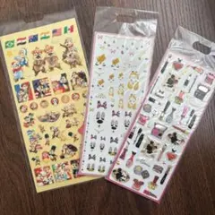 ディズニーストア シール ぷくぷくシール 平成レトロ シールまとめ売り3点セット