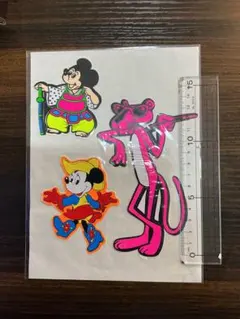 ミッキーマウス、ミニーマウス、ピンクパンサー ステッカー　アメリカ製