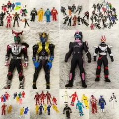 スーパー戦隊シリーズ　ソフビヒーロー　など　100体セット 仮面ライダー ＆スーパー戦隊シリーズ ソフビ 約100体セット まとめ