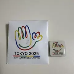 デフリンピック　TOKYO2025 バッジ