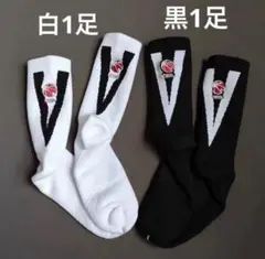 バスケットボールソックスLI-NING CBA白黒2足セット