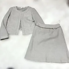 ナチュラルビューティーベーシック　ノーカラースーツ　S ベージュ