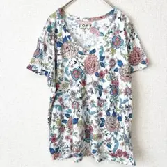 ★ロフト ヴィンテージ ソフト【L】花柄 半袖 Tシャツ 花柄 春夏のサムネイル