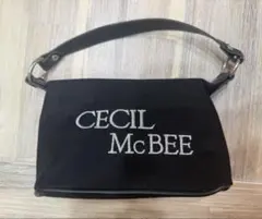 CECIL McBEE 黒いキャンバスポーチ　化粧ポーチのサムネイル