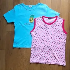 UNIQLO 150 Tシャツ タンクトップ 2点セット