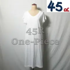 45R ノースリーブ 無地Tシャツワンピース Size 2 白のサムネイル