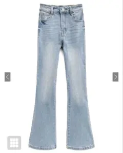 グレイル　GRL ハイウエストフレアデニムパンツ　cu498