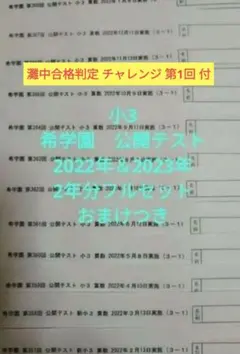 2026年最新】希学園 公開テスト 小3の人気アイテム - メルカリ