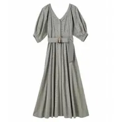 コットン刺繍MIXベルト付きワンピース　COCO DEAL ココディール