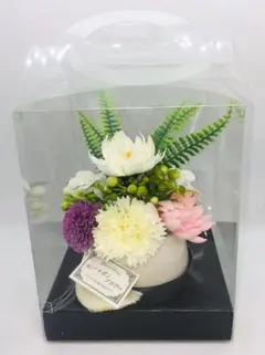 お供え シャボンフラワー アレンジメント クリアケース入り