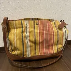 kissora ストライプデザイン ショルダーバッグ