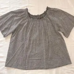 ehekasopo エヘカソポ 半袖 シャツ ギンガムチェックのサムネイル