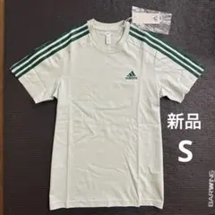 新品未使用 adidas メンズ半袖TシャツS グリーン(タグ付き)