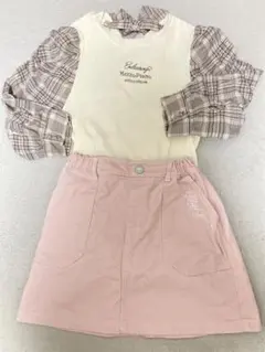 アルジー*台形カラーミニスカート*薄ピンク*Sサイズ*150