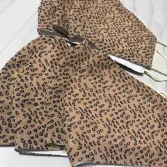 【ハンドメイド布マスク】豹柄、レオパード【7枚】セット。80歳の母の手作りマスク