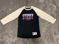 STUSSY × Champion コラボ　7部丈Tシャツ S
