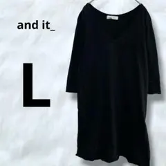 and it_ ＶネックTシャツ　胸ポケット　チュニック　7分袖　5分袖　日本製のサムネイル