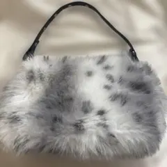 SHEIN ファー ショルダーバッグ　グレー