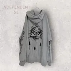 INDEPENDENT フード付きパーカー　大きいサイズ　シンプル　カジュアルのサムネイル