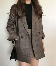 NOGLE/ノグル】ウールミックスチェックオーバージャケット - メルカリ