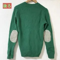 BEAMS LIGHTS グリーン Vネックニット　ウール100%