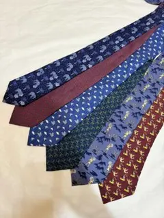 エルメス　シルク　ヴィンテージネクタイ　4本セット
