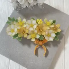 大きめバレッタ「もう一度愛します〜winter bouquet」