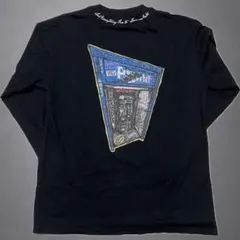 電話ボックスグラフィック 長袖Tシャツ ブラック XL バックプリントのサムネイル